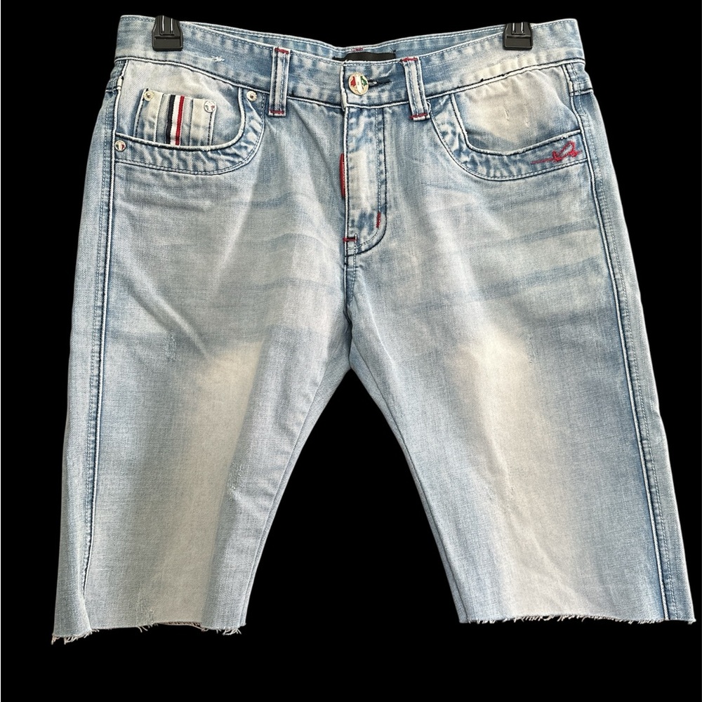 DSQUARED2 Faded Blue Denim Shorts